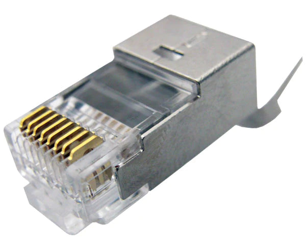 SHIELDED RJ45 CONNECTOR – CAT6, 6A, 7 – 1.35 TO 1.45MM ID - Delco Cables