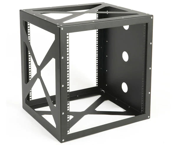 NETWORK RACK, OPEN FRAME WALL MOUNT, SIDE-LOADING, 12U - Delco Cables