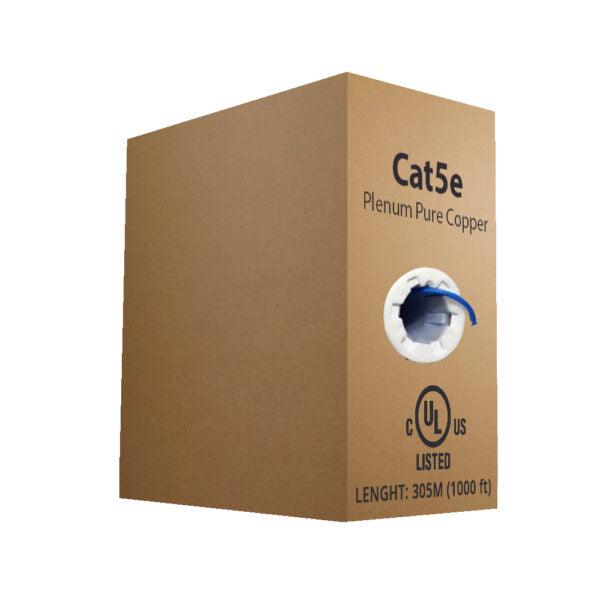 CAT5E PLENUM 100% SOLID PURE COPPER ETHERNET CABLE UL LISTED - Delco Cables