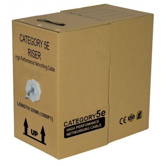 1000FT 24AWG CAT5E RISER RATED (CMR), BULK ETHERNET BARE COPPER CABLES - Delco Cables