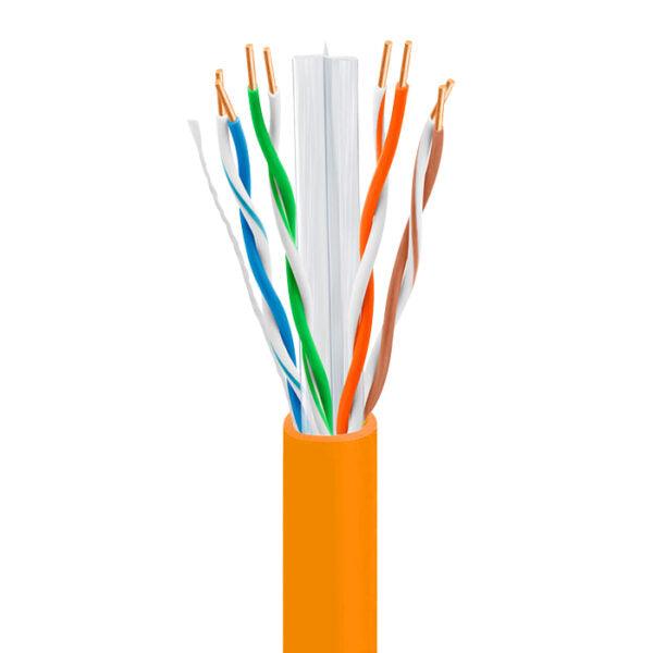 1000 ft Cat6 Plenum CMP Rated Cable with Solid Conductors Ethernet Cable - Delco Cables