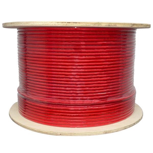 CAT6A PLENUM PURE COPPER 750MHZ 1000FT UTP BULK ETHERNET CABLE RED - Delco Cables