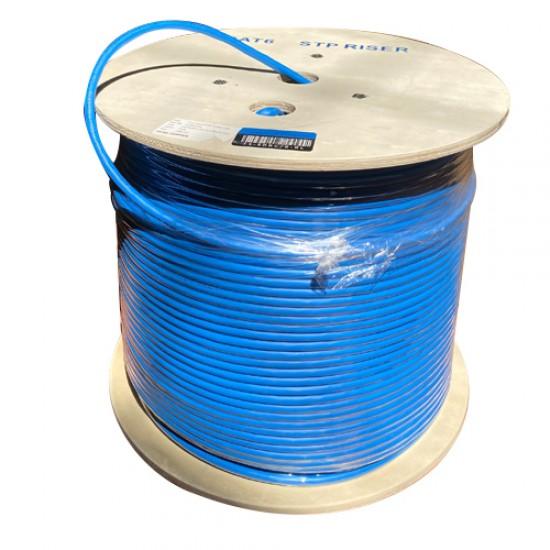 CAT6 SHIELDED STP RISER (CMR), 1000FT, 23AWG SOLID BARE COPPER, 550MHZ - Delco Cables