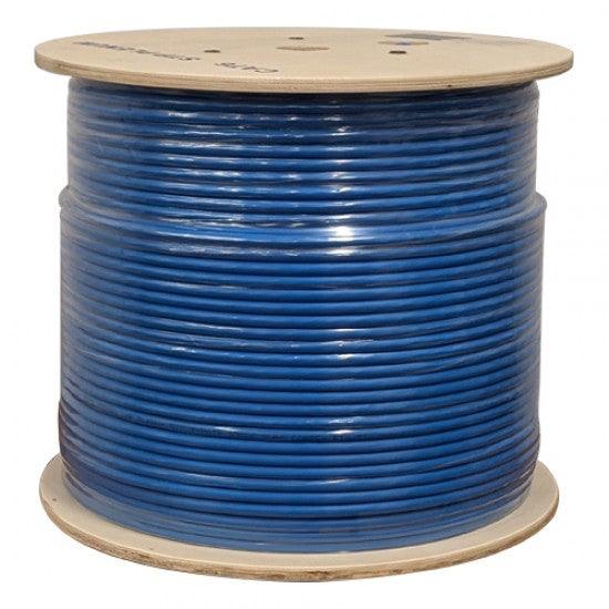 CAT6 PLENUM SHIELDED (STP) PURE COPPER 550MHZ- 1000 FT ETHERNET CABLE BLUE - Delco Cables